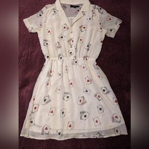 Sugarhill Boutique playing cards short sleeve dress